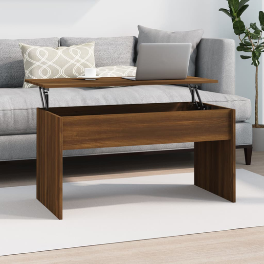 vidaXL Sohvapöytä ruskea tammi 102x50,5x52,5 cm tekninen puu