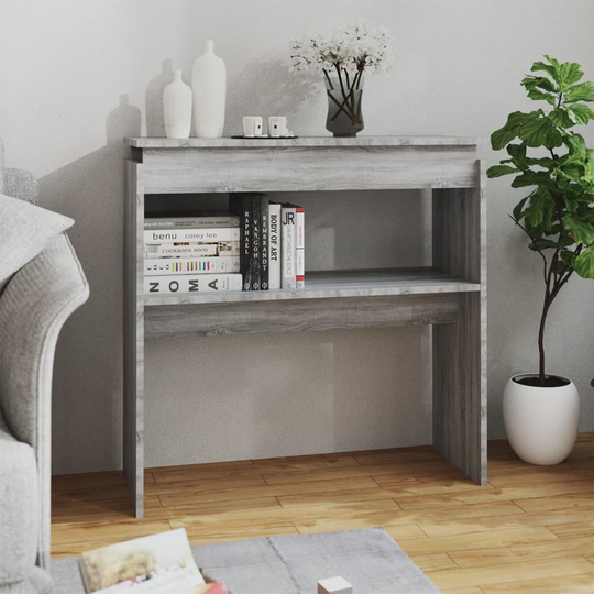vidaXL Konsolipöytä harmaa Sonoma 80x30x80 cm tekninen puu