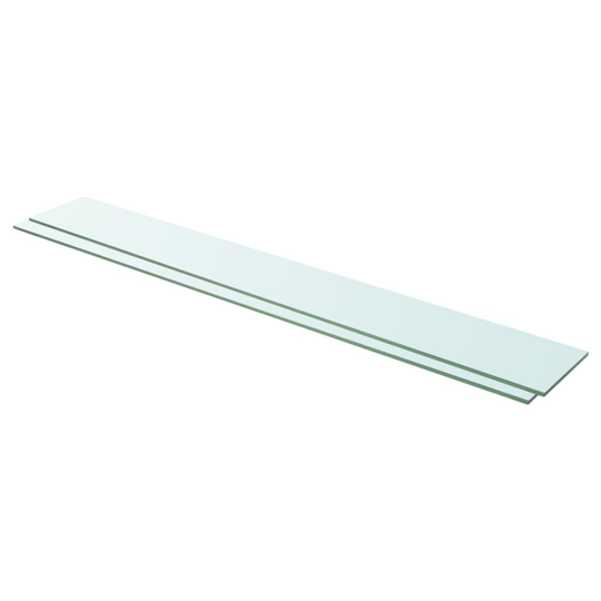 vidaXL Hyllyt 2 kpl kirkas lasi 110x15 cm