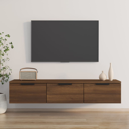vidaXL Seinäkaappi ruskea tammi 102x30x20 cm tekninen puu