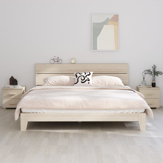 vidaXL Yöpöydät HAMAR 2 kpl hunajanruskea 40x35x44,5 cm täysi puu