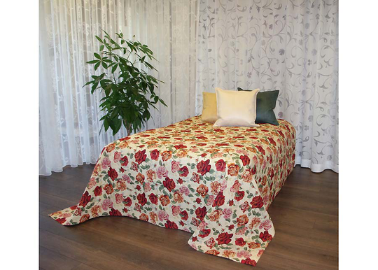 Gobeliinikankainen päiväpeitto RUUSUT 240x240 cm