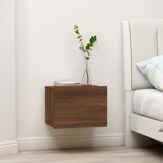 vidaXL Yöpöydät 2 kpl ruskea tammi 40x30x30 cm tekninen puu