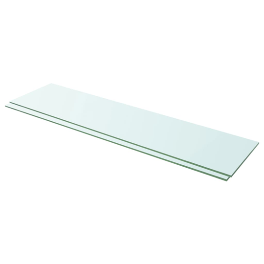 vidaXL Hyllyt 2 kpl kirkas lasi 100x25 cm