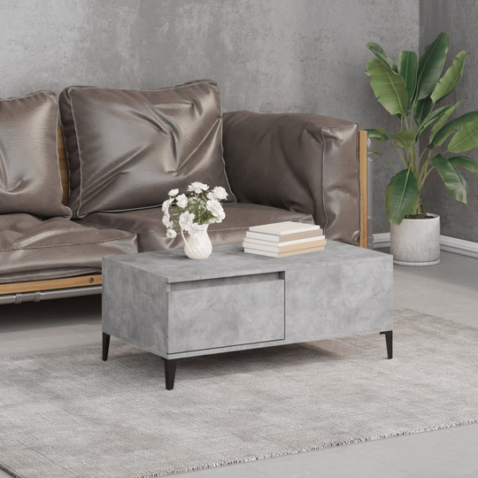 vidaXL Sohvapöytä betoninharmaa 90x50x36,5 cm tekninen puu