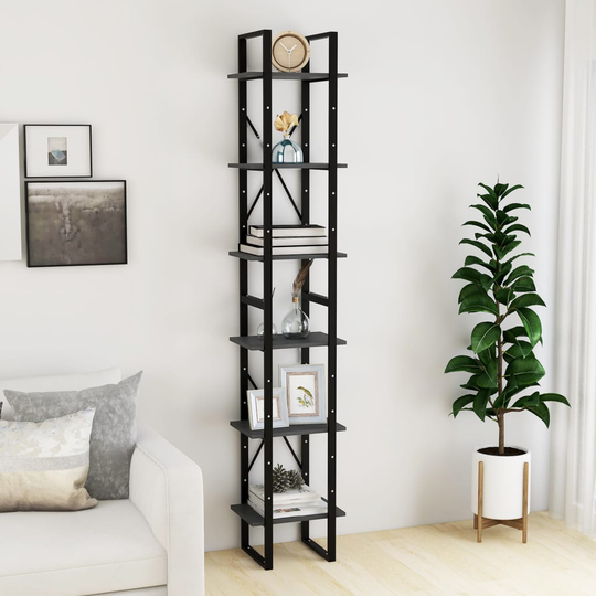 vidaXL Korkea kaappi harmaa 40x30x210 cm täysi mänty