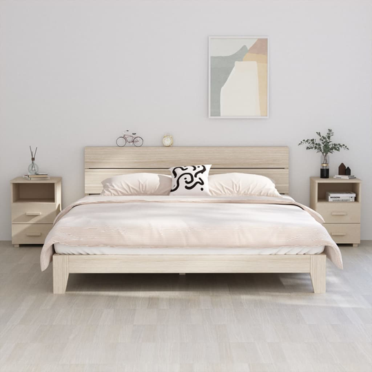 vidaXL Yöpöydät HAMAR 2 kpl hunajanruskea 40x35x62 cm täysi puu