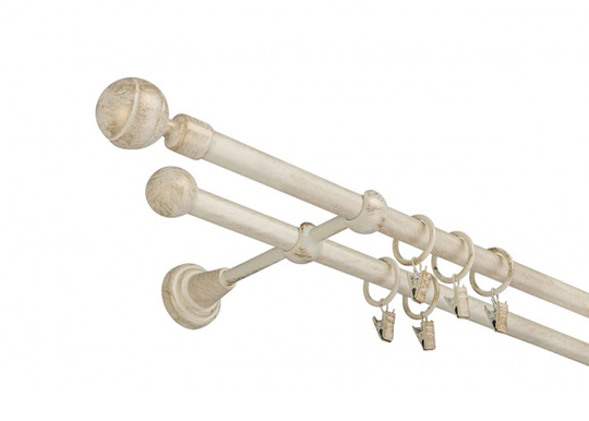VerhotankoPaola 160 cm, 2-rivinenØ16 mm hiottu valkoinen
