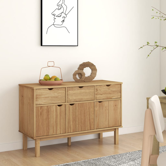 vidaXL Senkki OTTA 114x43x73,5 cm täysi mänty