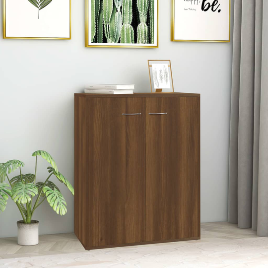 vidaXL Senkki ruskea tammi 60x30x75 cm tekninen puu