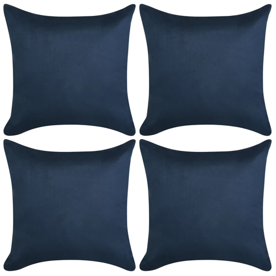 vidaXL Tyynynpäällinen 4 kpl Keinomokka 50x50 cm Sininen