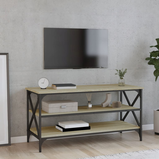 vidaXL TV-taso Sonoma-tammi 100x40x50 cm tekninen puu