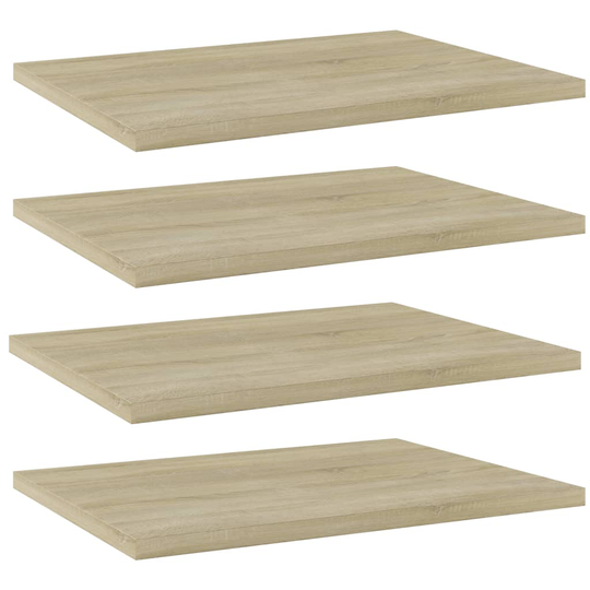vidaXL Kirjahyllytasot 4 kpl Sonoma tammi 40x30x1,5 cm lastulevy