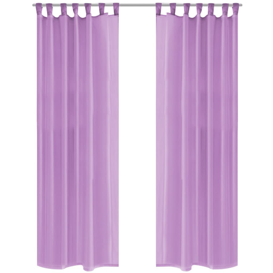vidaXL Voileeverhot 2 kpl 140x245 cm Violetti