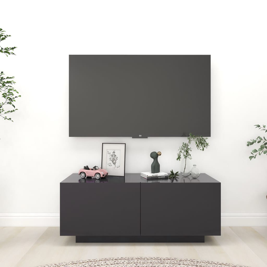 vidaXL TV-taso harmaa 100x35x40 cm lastulevy
