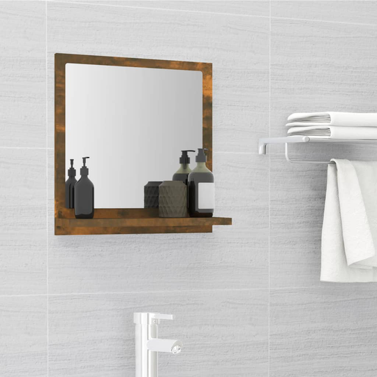 vidaXL Kylpyhuoneen peili savutammi 40x10,5x37 cm tekninen puu