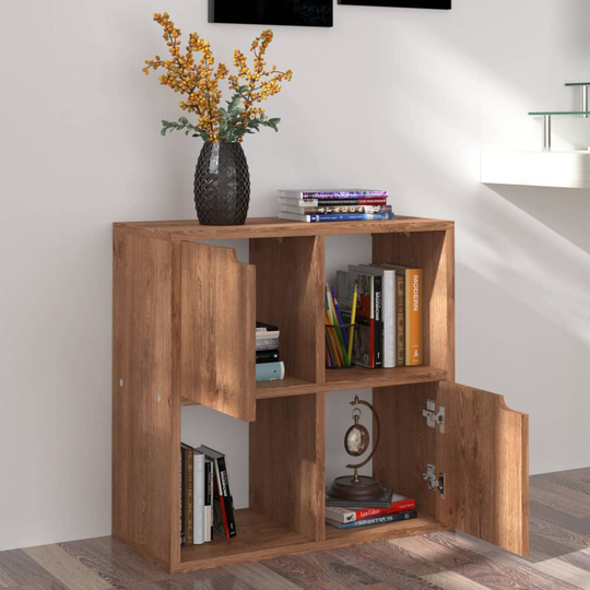 vidaXL Kirjahylly ruskea tammi 60x27,5x59,5 cm lastulevy