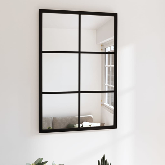 vidaXL Seinäpeili musta 60x40 cm metalli