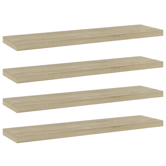 vidaXL Kirjahyllytasot 4 kpl Sonoma-tammi 40x10x1,5 cm lastulevy