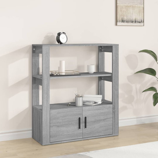 vidaXL Senkki harmaa Sonoma 80x30x90 cm tekninen puu