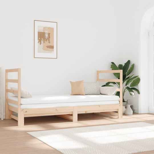 vidaXL Sohvasänky ulosvedettävä 2x (90x190) cm täysi mänty