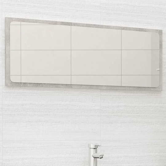 vidaXL Kylpyhuonepeili betoninharmaa 100x1,5x37 cm lastulevy