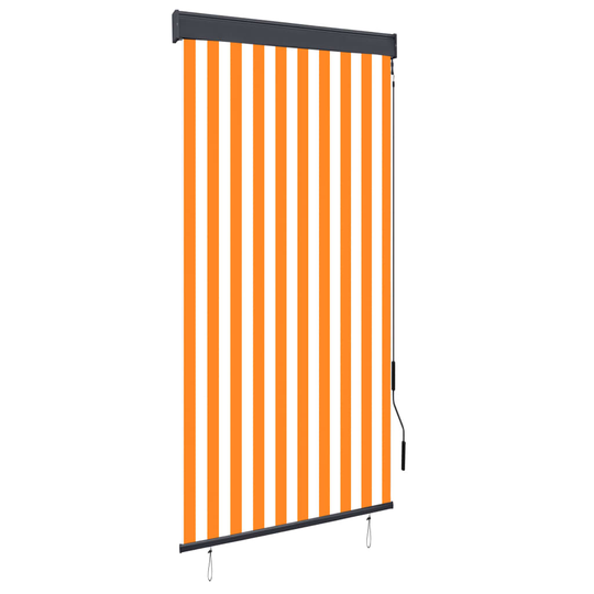vidaXL Ulkorullaverho 100x250 cm valkoinen ja oranssi