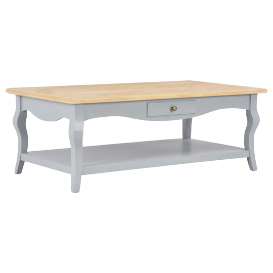 vidaXL Sohvapöytä harmaa 110x60x40 cm MDF