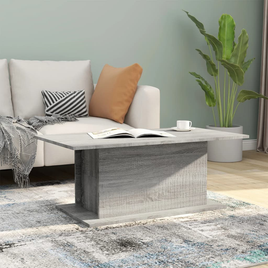 vidaXL Sohvapöytä harmaa Sonoma 102x55,5x40 cm lastulevy
