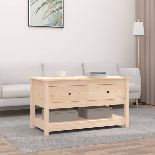 vidaXL Sohvapöytä 102x49x55 cm täysi mänty