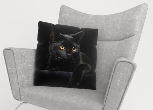 Koristetyynyliina BLACK CAT 40x40 cm