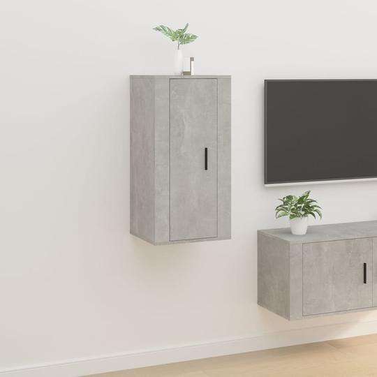 vidaXL Seinäkiinnitettävä TV-taso betoninharmaa 40x34,5x80 cm