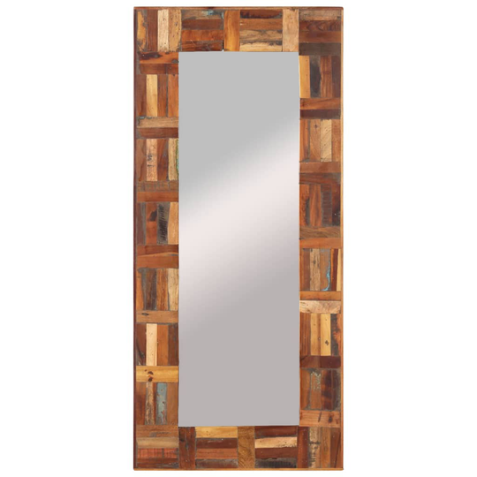 vidaXL Seinäpeili kierrätetty täyspuu 50x110 cm