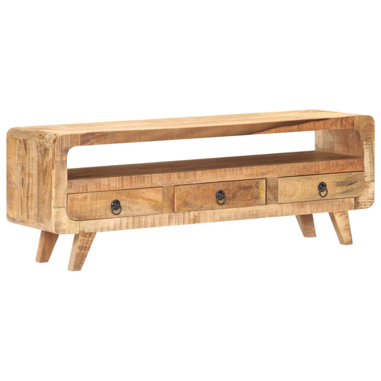 vidaXL TV-taso 117x30x41 cm täysi karkea mangopuu