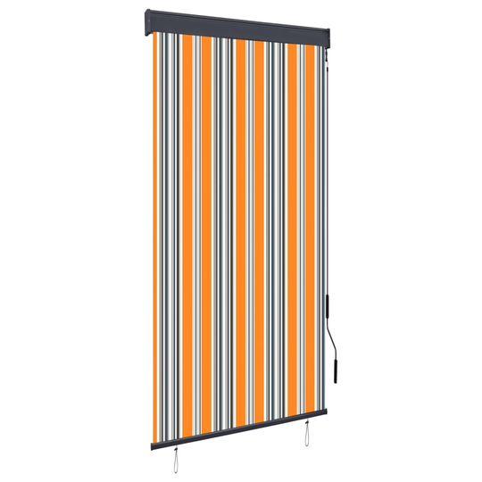 vidaXL Ulkorullaverho 80x250 cm keltainen ja sininen