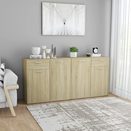 vidaXL Senkki Sonoma-tammi 160x36x75 cm lastulevy