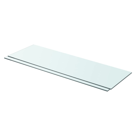 vidaXL Hyllyt 2 kpl kirkas lasi 80x25 cm