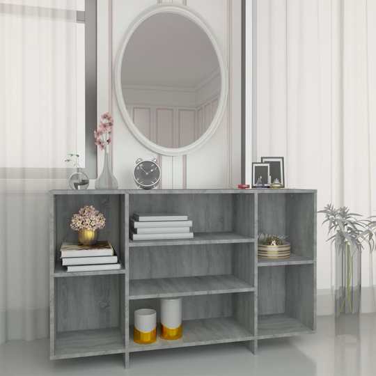 vidaXL Senkki harmaa Sonoma 120x30x75 cm lastulevy