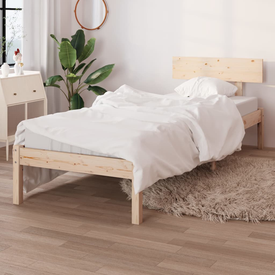 vidaXL Sängynrunko täysi mänty 90x200 cm