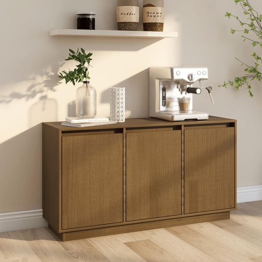 vidaXL Senkki hunajanruskea 111x34x60 cm täysi mänty