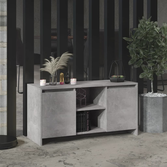 vidaXL TV-taso betoninharmaa 102x37,5x52,5 cm lastulevy