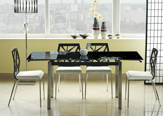 Jatkettava ruokapöytä 74x110-170 cm