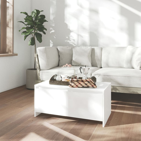 vidaXL Sohvapöytä valkoinen 90x50x41,5 cm lastulevy
