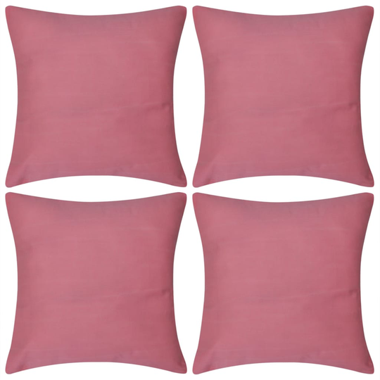 Pinkki tyynynpäällinen 4 kpl Puuvilla 80 x 80 cm