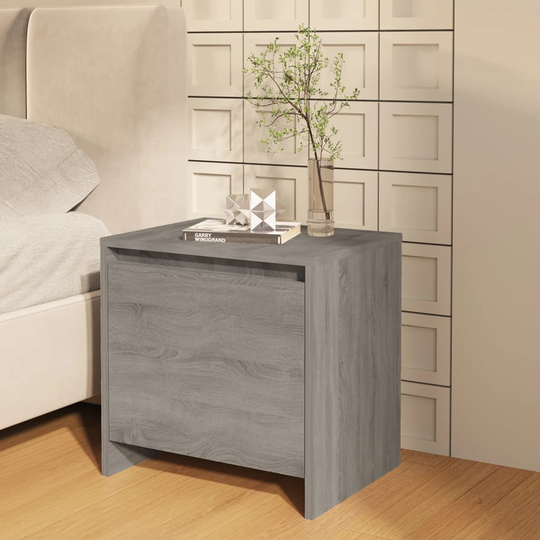 vidaXL Yöpöytä harmaa Sonoma 45x34x44,5 cm lastulevy