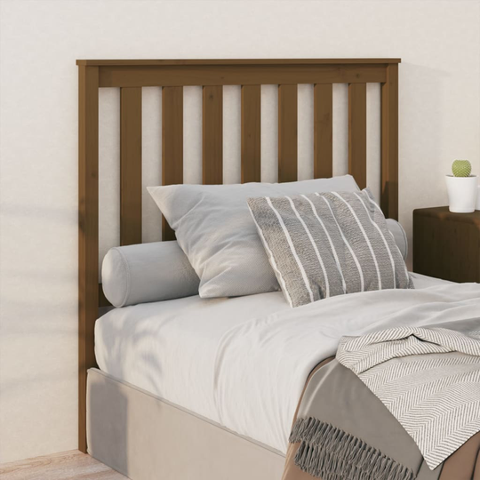 vidaXL Sängynpääty hunajanruskea 106x6x101 cm täysi mänty