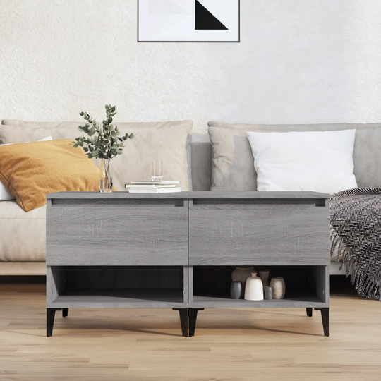 vidaXL Sivupöydät 2 kpl harmaa Sonoma 50x46x50 cm tekninen puu