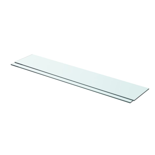 vidaXL Hyllyt 2 kpl kirkas lasi 80x15 cm
