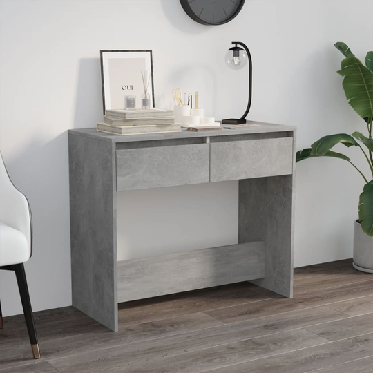 vidaXL Konsolipöytä betoninharmaa 89x41x76,5 cm teräs