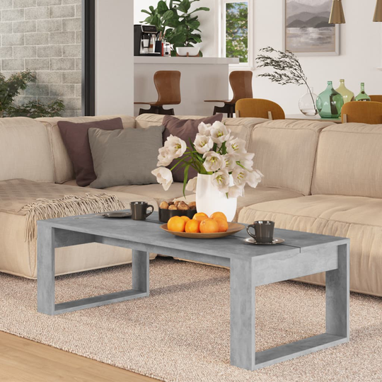 vidaXL Sohvapöytä betoninharmaa 110x50x35 cm tekninen puu